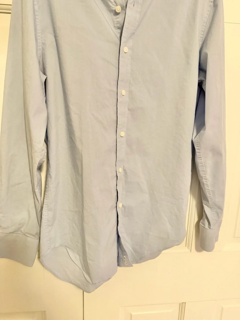 J.Crew Men's Slim Fit Performance Button Down Shirt Small Light Blue Stretch